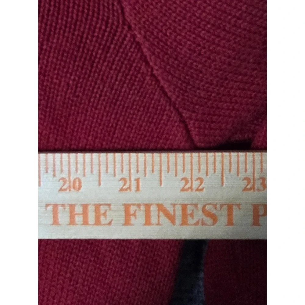 Polo Ralph Lauren Men's Red‎ Cotton Button Mock Neck Knit Sweater Pullover Sz L